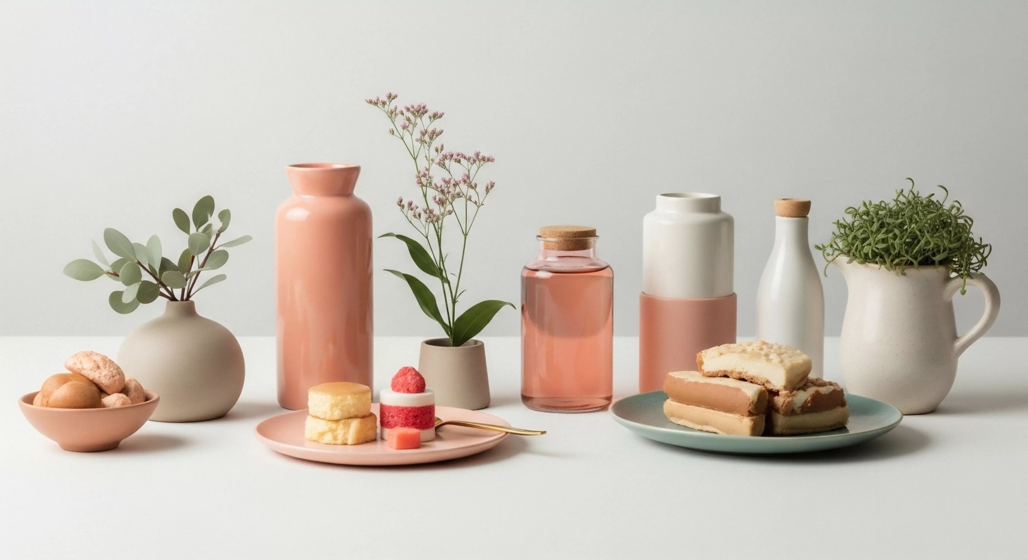 Minimalist-Still-Life-Composition-Featuring-Sustainable-Aesthetic-Vessels-and-Artisanal-Confection